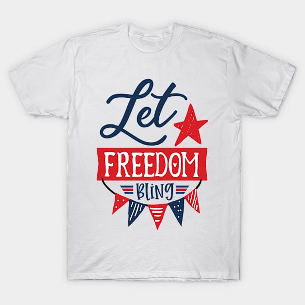 Freedom  Stars T-Shirt by Hastag Pos